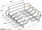 Sorbus Non-Stick Rib Rack - Porcelain Coated Steel Roasting Stand - Holds 4 Rib Racks for Grilling & Barbecuing (Silver)
